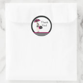 母さんモダンありがとう赤ちゃんシャワーのシール ラウンドシール (バッグ)