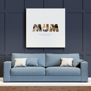 母さんモダンの日エレガント写真3つ キャンバスプリント