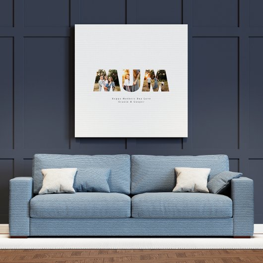 母さんモダンの日エレガント写真3つ キャンバスプリント