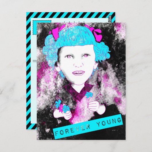 母さん恋しく思私は…ずっと若い ポストカード (正面/裏面)