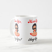 母さん生きろ凶獣！ – 母の日のマグカップ コーヒーマグカップ (正面左)