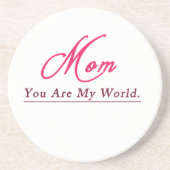 母さん私の世界の幸せな母の日 コースター (正面)