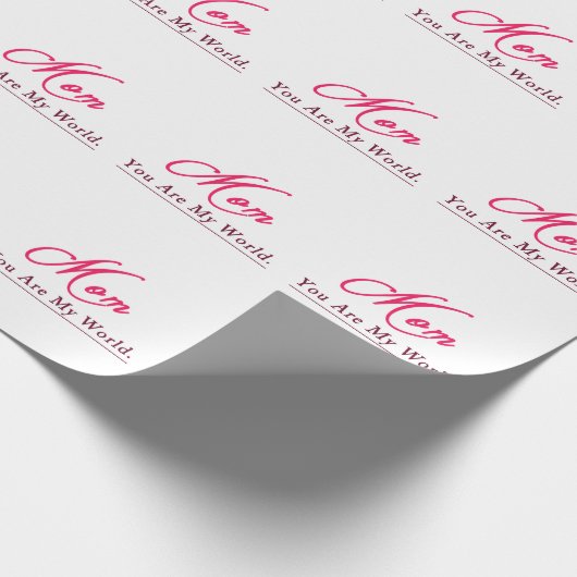 母さん私の世界の幸せな母の日 ラッピングペーパー (角)