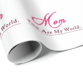 母さん私の世界の幸せな母の日 ラッピングペーパー (ロールコーナー)