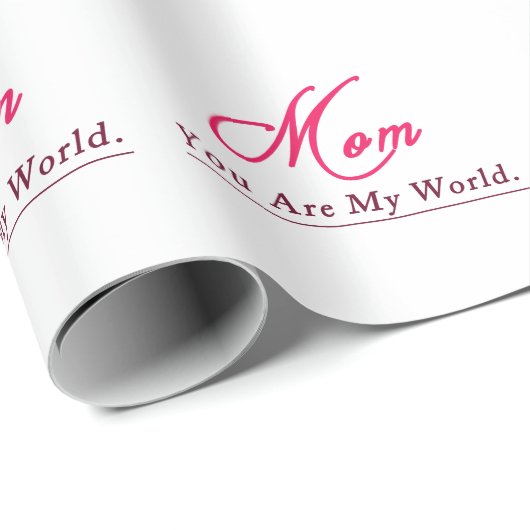 母さん私の世界の幸せな母の日 ラッピングペーパー (ロールコーナー)