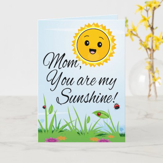 母さん私の日差し、母の日の挨拶 カード (黄色い花)