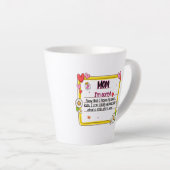 母さん自分の子どもができてごめんなさい カフェラテマグ (右アングル)