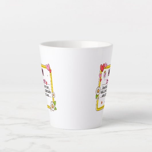 母さん自分の子どもができてごめんなさい カフェラテマグ (正面)