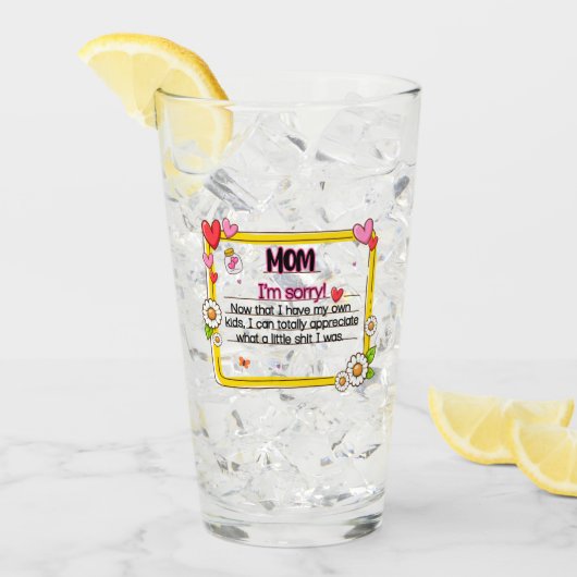 母さん自分の子どもができてごめんなさい タンブラーグラス (アイス正面)