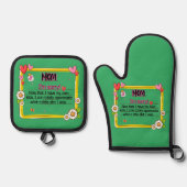 母さん自分の子どもができてごめんなさい 鍋つかみ&鍋敷きセット (正面)