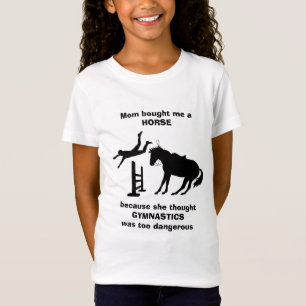 母さん買は私に馬の体操は危険すぎる Tシャツ