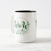 母さん逆さまに呪文うわー! ツートーンマグカップ (正面左)