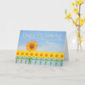 母さん75誕生日ひまわり カード (黄色い花)