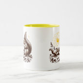 母さん、あなたは私のサンシャインリス家族 ツートーンマグカップ (中央)