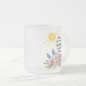 母さん、あなたは私の太陽の光 – 曇りガラスのマグカップ(10oz) フロストグラスマグカップ (正面右)