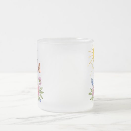 母さん、あなたは私の太陽の光 – 曇りガラスのマグカップ(10oz) フロストグラスマグカップ (中央)