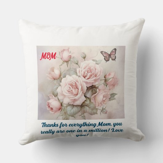 母さん、あなたは100万装飾用クッション クッション (裏面)