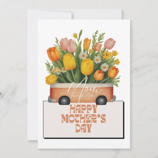 母さん、ありがとう桃の花束の母のデイカード (正面)