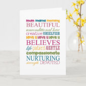 母さん、友達、母の日の親戚 カード (黄色い花)