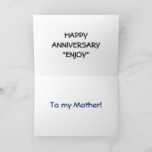 母さん….「歌う誕生日の願い」 カード (内部)