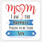 母さん、私が一番幸せな人よ スクエアシール (正面)
