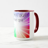 「母さん、私の人生を照らす」コーヒーや紅茶マグカップ。 マグカップ (正面右)