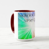 「母さん、私の人生を照らす」コーヒーや紅茶マグカップ。 マグカップ (正面左)