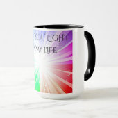 「母さん、私の人生を照らす」コーヒーや紅茶マグカップ。 マグカップ (正面右)