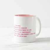 母さん、私はお金持ちだ ツートーンマグカップ (正面右)