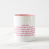 母さん、私はお金持ちだ ツートーンマグカップ (中央)