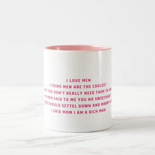 母さん、私はお金持ちだ ツートーンマグカップ (中央)