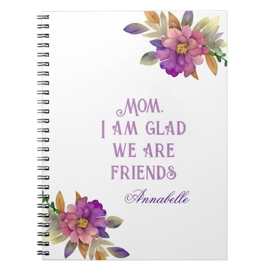 母さん、私は私たちは友達でよかった ノートブック (正面)