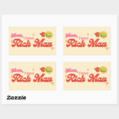 母さん、私は金持ちのステッカー 長方形シール (シート)