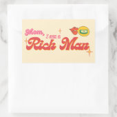 母さん、私は金持ちのステッカー 長方形シール (バッグ)