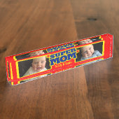 母すごいの子供の名前とフォトデスクプラーク デスクネームプレート (側面)