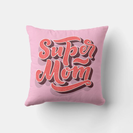 母すごいの日のピンクのママ枕 クッション (裏面)
