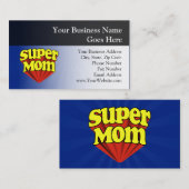 母すごいの赤/黄/青スーパーヒーロー母の日 コーリングカード (正面/裏面)