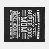 母すごいパワー母マすごいマヒーロー フリースブランケット (正面(横))