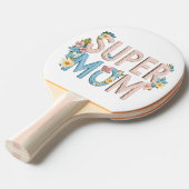 母すごいフローラ文字デザイン 卓球ラケット (正面アングル)