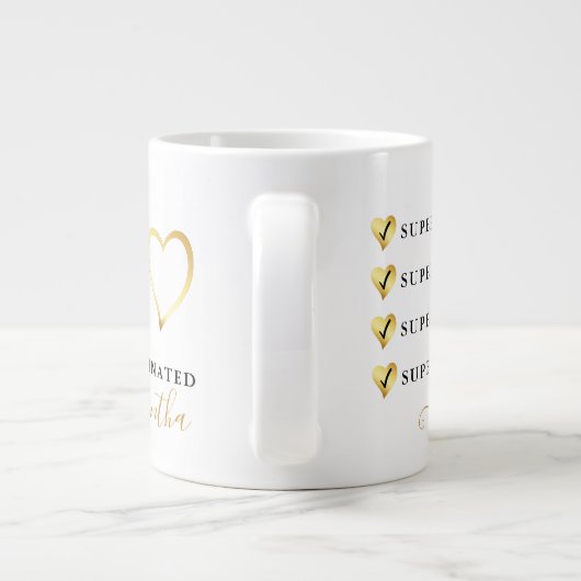 母すごい妻ボスハート写真母の日 ジャンボコーヒーマグカップ (裏面)