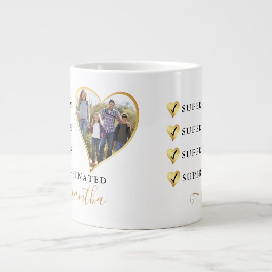 母すごい妻ボスハート写真母の日 ジャンボコーヒーマグカップ (正面)