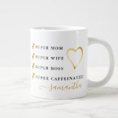 母すごい妻ボスハート写真母の日 ジャンボコーヒーマグカップ (右)