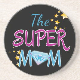 母すごい星ダイヤモンド母の日の美しい文字 コースター