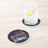 母すごい星ダイヤモンド母の日の美しい文字 コースター (側面)