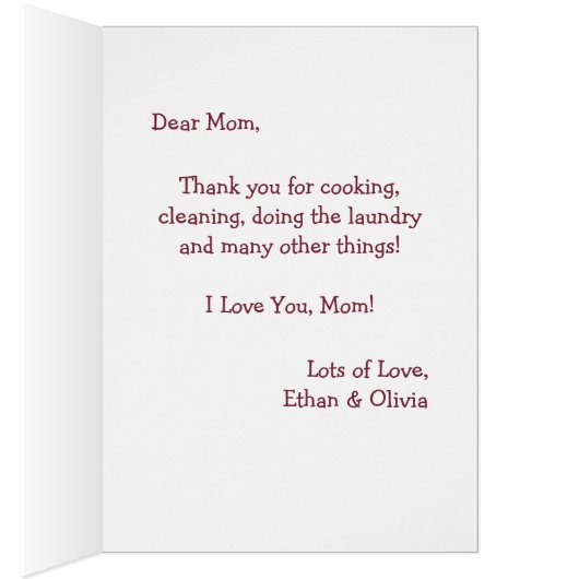 母すごい母の日おもしろいの挨拶 (内側 (右))