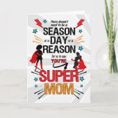 母すごい母の日の漫画本のお母さん カード (正面)