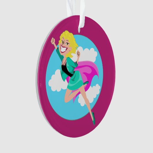 母すごい母、妹、友人、叔母、先生 オーナメント (正面)