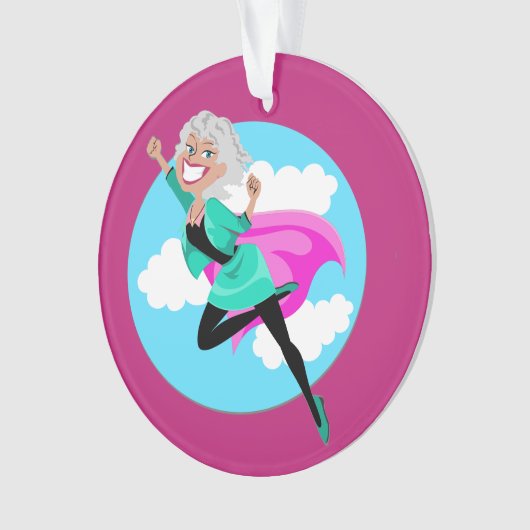 母すごい母、妹、友人、叔母、先生 オーナメント (正面)