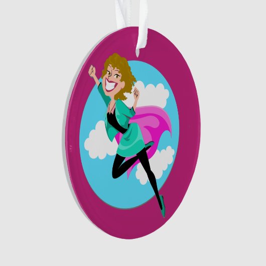 母すごい母、妹、友人、叔母、先生 オーナメント (正面)