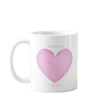 母すごい水彩桃色ハート母の日